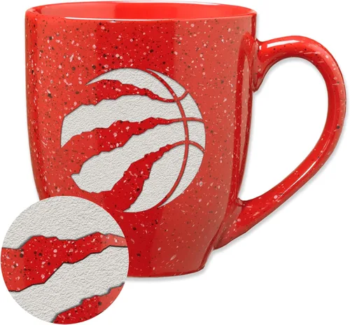 Vista 21 de Rico Industries NBA 16 oz Team Color Laser Engraved Speckled Ceramic Coffee Mug 3-Color del