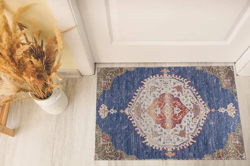 Vista 109 de GLN Rugs Bohemian - Troy - Alfombra de felpilla lavable a máquina, bohemio, lavable, antideslizante, alfombra de área de felpilla de pelo bajo
