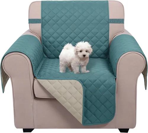 Vista 62 de U-NICE HOME Funda para sillón reclinable, reversible, con correas elásticas, resistente al agua, protege de perros y mascotas, sillón pequeño