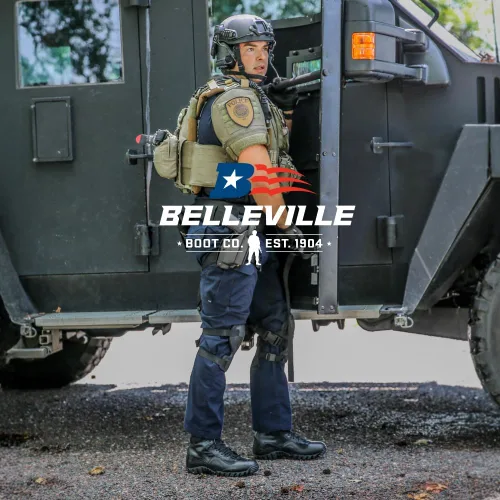 Vista 2 de TACTICAL RESEARCH TR Khyber TR960Z Botas tácticas con cremallera lateral para hombre Negro