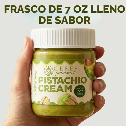 Vista 9 de Ceres Gourmet Crema de pistacho para untar, 7 onzas, 30% mantequilla de pistacho real para Dubai Kit de barra de chocolate, crema de pistacho
