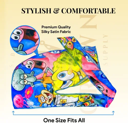 Vista 56 de Art Silky Durag con colas largas y anchas, durags de tela de seda suave satinada para mayor comodidad y compresión