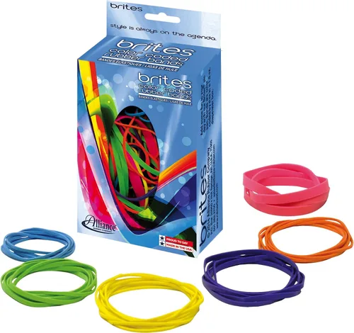 Vista 4 de Alliance 07706 Brites Pic-Pac - Bandas de goma, azul/naranja/amarillo/lima/morado/rosa, caja de 1-1/2 onzas (paquete de 2)