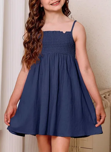 Vista 2 de blibean Vestido de tirantes delgados ajustables para niñas de 5 a 12 años
