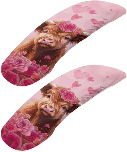 Vista 9 de Fundas para reposabrazos de silla de escritorio con estampado de estrellas de gato, 2 fundas elásticas para reposabrazos de silla de oficina, a