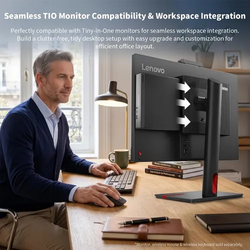 Vista 8 de Lenovo ThinkCentre neo 55q Mini Desktop Ryzen AI 5 330, 16 GB de RAM SSD