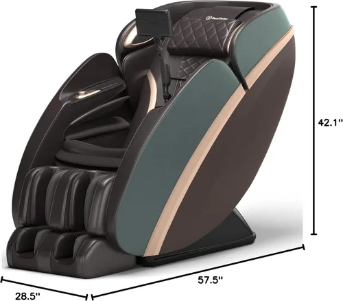 Vista 2 de Real Relax Silla de masaje 4D de cuerpo completo y reclinable, silla de masaje inteligente con 27 modos, 13 técnicas, cuidado de la IA, control