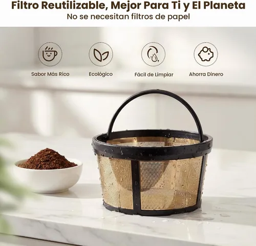 Vista 5 de Morpilot Cafetera de 2 vías, compatible con cápsulas K-Cup o molidos, cafetera de goteo compacta con tamaños de jarra de 20 oz/20.3 fl oz, 4 ajustes