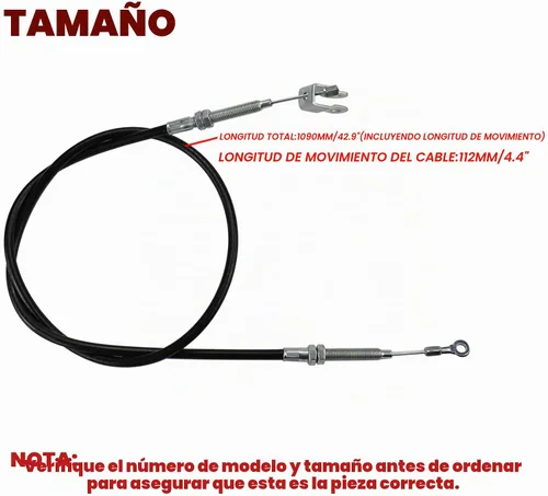 Vista 2 de Nuevo Olym 965.2mm/38" Cable de engranaje inverso para alambre de acero 125CC y cubierta de PVC