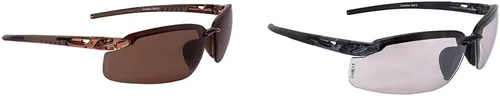 Vista 12 de Crossfire ES5 Gafas de Seguridad Premium, Marco Ultraligero y Pieza Nasal Ajustable Lente de espejo azul 0 dioptrías