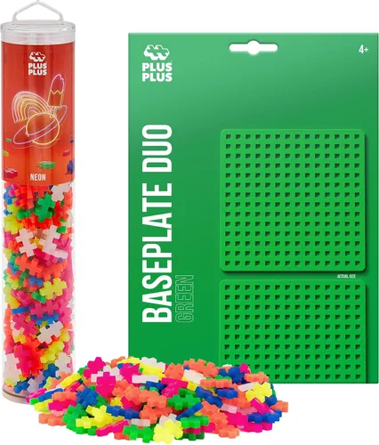 Vista 12 de Plus Plus Juego de 240 piezas básicas de mezcla de tubos y placa base, mini bloques de construcción entrelazados, juguetes de tallo para niños
