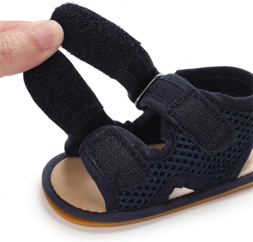 Vista 6 de E-FAK Sandalias de verano para bebés y niñas al aire libre, playa, suela suave de goma antideslizante para recién nacidos, zapatos para primeros