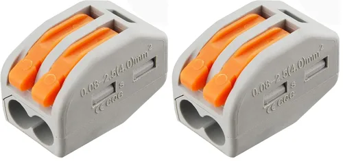 Vista 9 de 50 conectores de palanca, tuercas de combinación de 2 conductores, conectores de cable compactos, terminal de conexión rápida 28-12 AWG adecuado