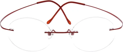 Vista 8 de CessBlu Anteojos de lectura circulares de titanio, lentes de lectura redondos sin montura flexibles para hombres y mujeres