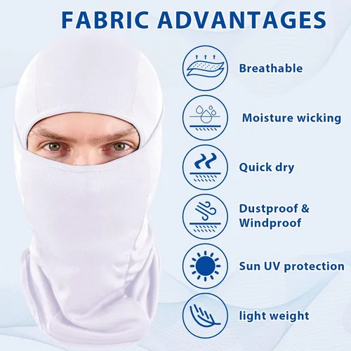 Vista 2 de SHEVERCH Máscara de esquí para hombres y mujeres, pasamontañas, transpirable, protección UV, fútbol, correr, montar en motocicleta, ciclismo