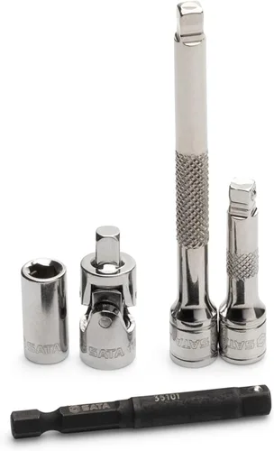 Vista 5 de SATA ST09540G - Juego de herramientas mecánicas de 63 piezas SAE y métrico Trinquete de 72 dientes de 1/4 pulgadas Juego de llaves estándar