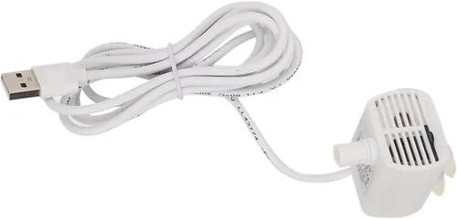 Vista 8 de JTLB Bomba de fuente de agua para gatos, repuesto de bomba USB blanca de 7 x 7 x 5, bomba de agua sumergible para acuario de peces, dispensador