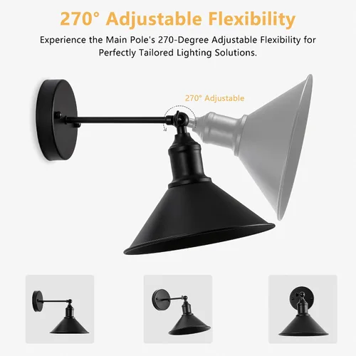 Vista 6 de Juego de 2 apliques de pared inalámbricos vintage negros a pilas, luces LED inalámbricas con control remoto, para dormitorio, casa de campo
