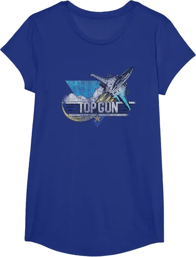 Vista 25 de Top Gun Illustrated F-14 Triangle Art Camiseta, Azul / Patchwork, S Azul Marino