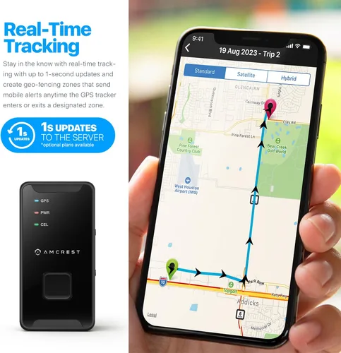 Vista 4 de Amcrest - Rastreador de vehículos con GPS GL300 (4G LTE), portátil, pequeño, seguimiento en tiempo real y oculto para vehículos, autos, niños