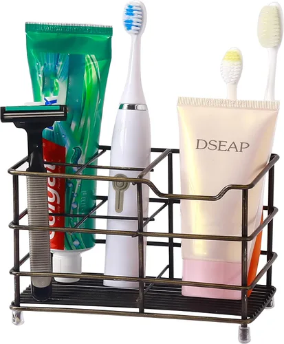 Vista 11 de Dseap - Soporte para cepillo y pasta de dientes de acero inoxidable
