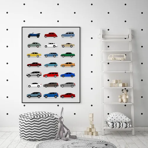 Vista 6 de Idea Network Handmade Poster compatible with Volvo Print Wall Art Handmade Decor of the Best of Volvo Generations History Evolution - Multi, 8x10in