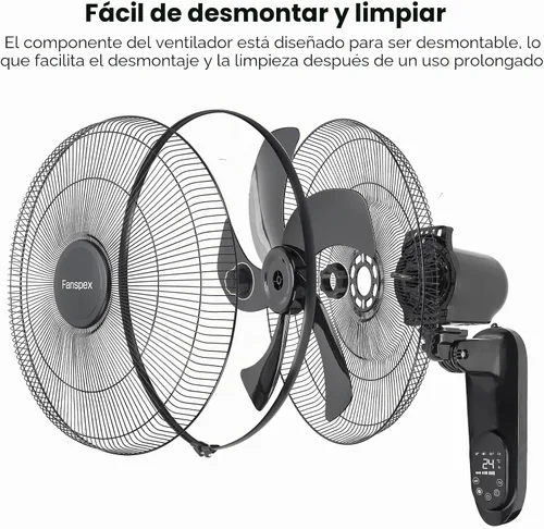 Vista 7 de Fanspex Ventilador montado en la pared de 18" para el invernadero