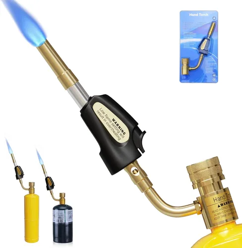 Vista 11 de 360° Swivel Propane Torch Head, Adjustable for Soldering and Brazing Dorado