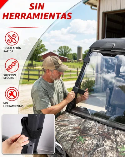 Vista 6 de StarknightMT Parabrisas UFORCE 1000 resistente a los arañazos – Parabrisas UFORCE compatible con CFMOTO UFORCE 1000/1000 XL 2019-2025, resistente