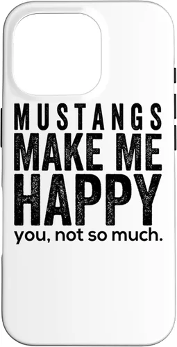 Vista 19 de Funda de regalo para iPhone 13 Pro Mustangs make me happy you not so much funny Horse