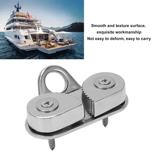 Vista 2 de Marine Hardware - Tacos de leva para barcos, tacos de cuerda de barco de acero inoxidable 316, accesorios de barco para velero, kayak, canoa, bote