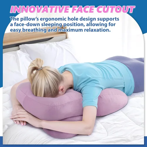Vista 2 de BBL - Almohada para después de la cirugía, almohada de masaje de recuperación posoperatoria, ajustable para cirugía ocular y dormir, diseño
