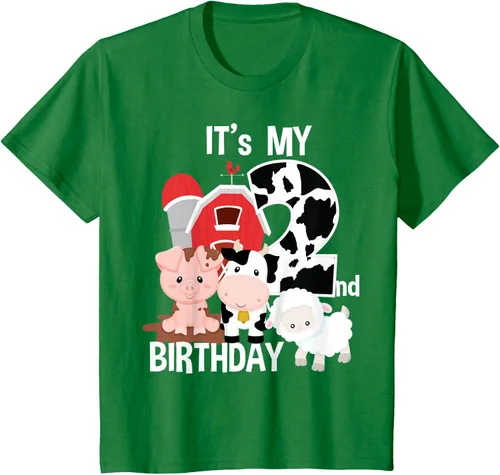 Vista 33 de Camiseta para fiesta de 2 años con texto en inglés "It's My 2nd Birthday", Negro