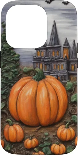 Vista 17 de iPhone 16 Vintage Floral Aesthetic Halloween Pumpkin Fall Autumn Case