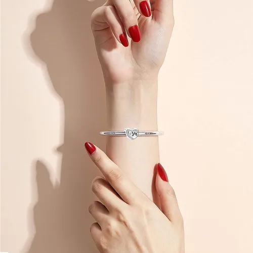 Vista 4 de KunBead Abalorios con diseño de corazón y pata de perro compatibles con pulseras Pandora para mujeres y niñas, Cobre, vidrio