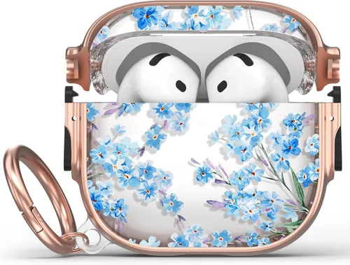 Vista 32 de Maxjoy Funda para AirPods 3 con cerradura, funda protectora rígida de 3ª generación para AirPod de 3ª generación para mujeres y hombres con llavero