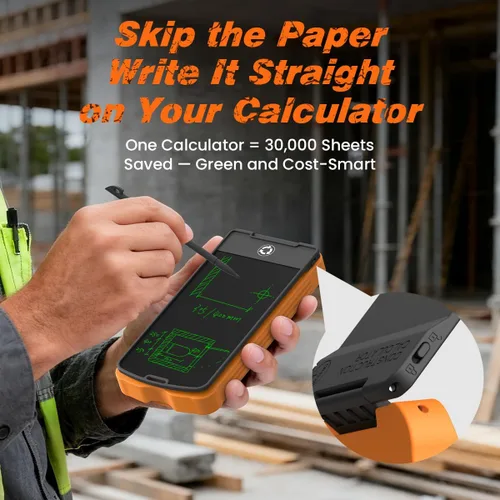 Vista 3 de ROATEE Funda protectora y bloc de notas para calculadora de construcción