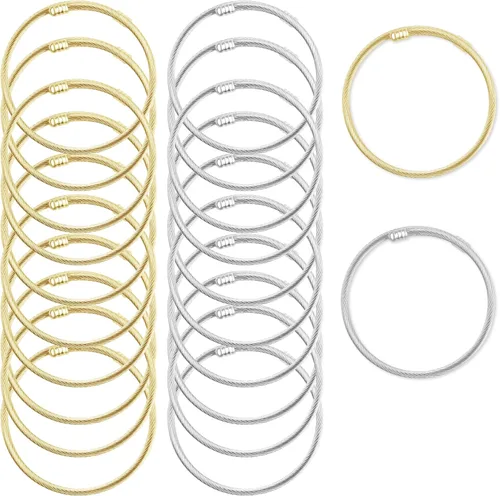 Vista 7 de 10 Piezas Cadenas de Pulsera con Dije de Cadena de Serpiente de 7.87 Pulgadas con Ayudante de Pulsera Pulsera de Serpiente Ajustable con Dije