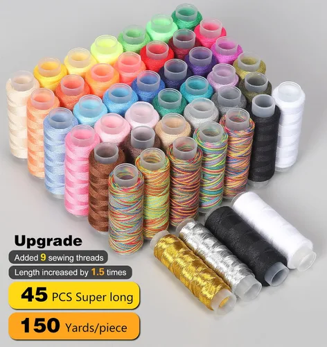 Vista 4 de Kit de costura grande para adultos: YUANHANG - Juego de 251 piezas de suministros de costura premium - Kit completo de costura de aguja e hilo
