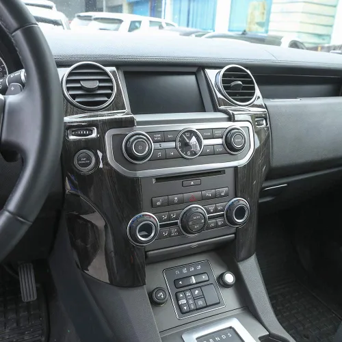 Vista 3 de YIWANG Cubierta de salida de CA para consola central de automóvil ABS cromada para LHD 2 piezas para Land Rover Discovery 4 LR4 2010-2016 Accesorios