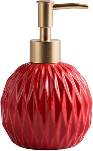 Vista 8 de Ceramics - Dispensador de jabón dorado para baño, dispensador de jabón de alivio para fregadero de cocina, botella de jabón líquido recargable