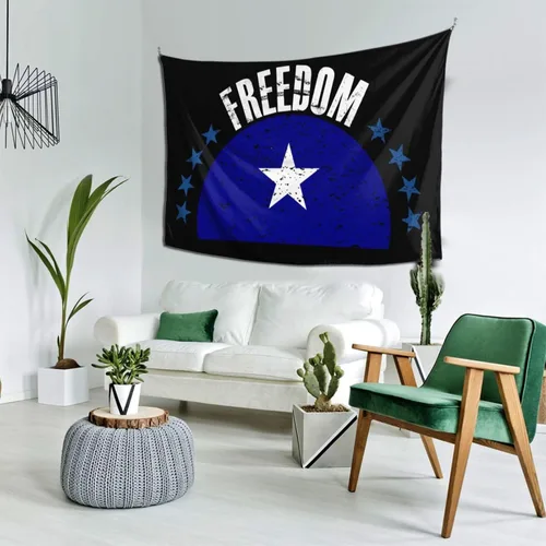 Vista 3 de LIFANGMI The Bonnie Blue Flag And Freedom Tapestry Wall Hanging 60x40 Inch Bedroom Living Room Dormitory Home Decoration Wall Tapestry