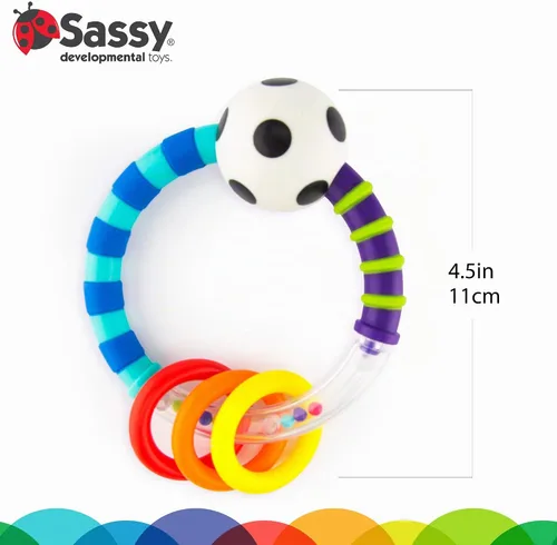 Vista 4 de Aro sonajero Sassy, azul/negro, Azul/Negro