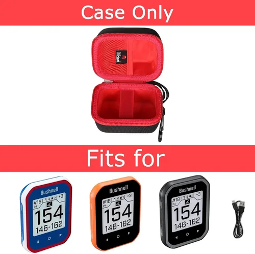 Vista 7 de Mchoi Funda GPS de golf adecuada para Bushnell Golf Phantom 2/3, para Swami KISS 2.0 Golf Handheld GPS Rangefinder, rojo, solo funda