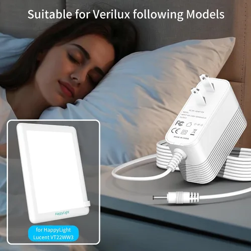 Vista 2 de Cargador de repuesto de 19.2 V para Verilux HappyLight Lucent VT22WW3 lámpara de terapia de luz adaptador de CA