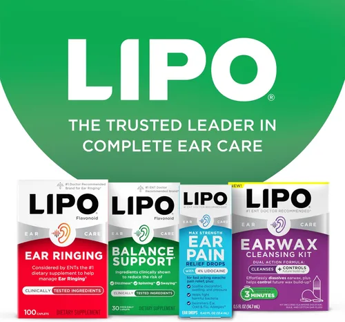 Vista 10 de Lipo-Flavonoid Balance Suplemento de Apoyo - Salud del Oído Interno y Alivio del Vértigo con Ginkgo Biloba, Bioflavonoides y Vitaminas B - Reduce