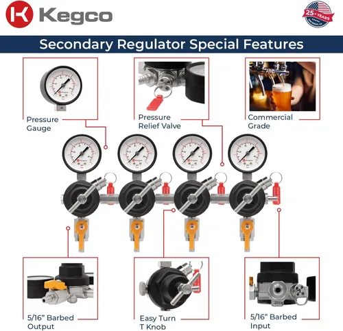 Vista 3 de Kegco Regulador secundario, calibre cuatro