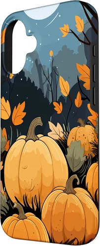 Vista 2 de Pumpkin Fall & Autumn Leaves, Fall Color Theme, Pumpkins Case for iPhone 16