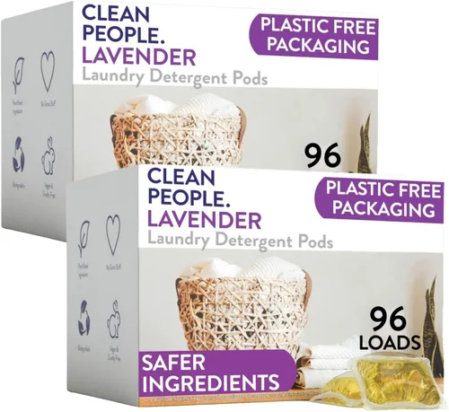 Vista 22 de The Clean People Cápsulas de detergente para ropa sin fragancia, cápsulas de lavandería hipoalergénicas, ultra concentradas, embalaje reciclable