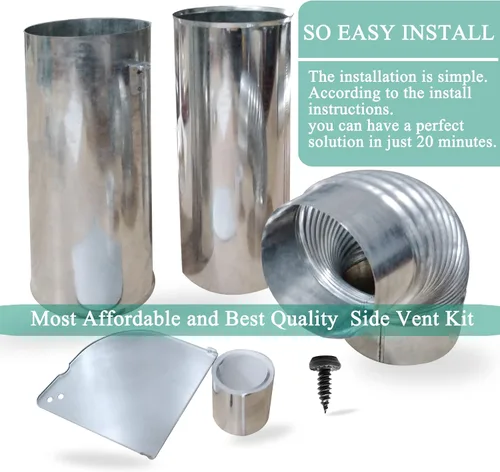 Vista 7 de 3911EZ9131X 383EEL9001B Kit de ventilación lateral universal para secador LG, conjunto de kit de ventilación compatible con Kenmore/Sears, pieza